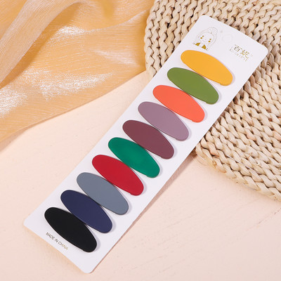 10 bucăți/set Candy Color Snap BB Agraf de păr Breton simplu Toaletă Femei Fată Accesorii pentru păr Agrafă de păr mată Grip pentru păr