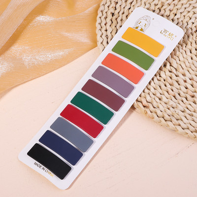 10 bucăți/set Candy Color Snap BB Agraf de păr Breton simplu Toaletă Femei Fată Accesorii pentru păr Agrafă de păr mată Grip pentru păr