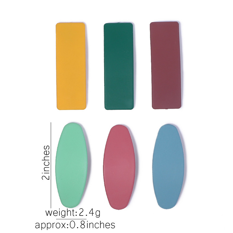 10 bucăți/set Candy Color Snap BB Agraf de păr Breton simplu Toaletă Femei Fată Accesorii pentru păr Agrafă de păr mată Grip pentru păr