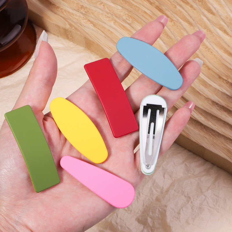 10 bucăți/set Candy Color Snap BB Agraf de păr Breton simplu Toaletă Femei Fată Accesorii pentru păr Agrafă de păr mată Grip pentru păr