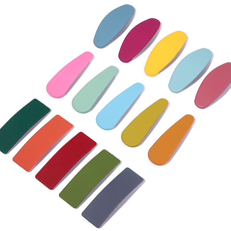 10 bucăți/set Candy Color Snap BB Agraf de păr Breton simplu Toaletă Femei Fată Accesorii pentru păr Agrafă de păr mată Grip pentru păr