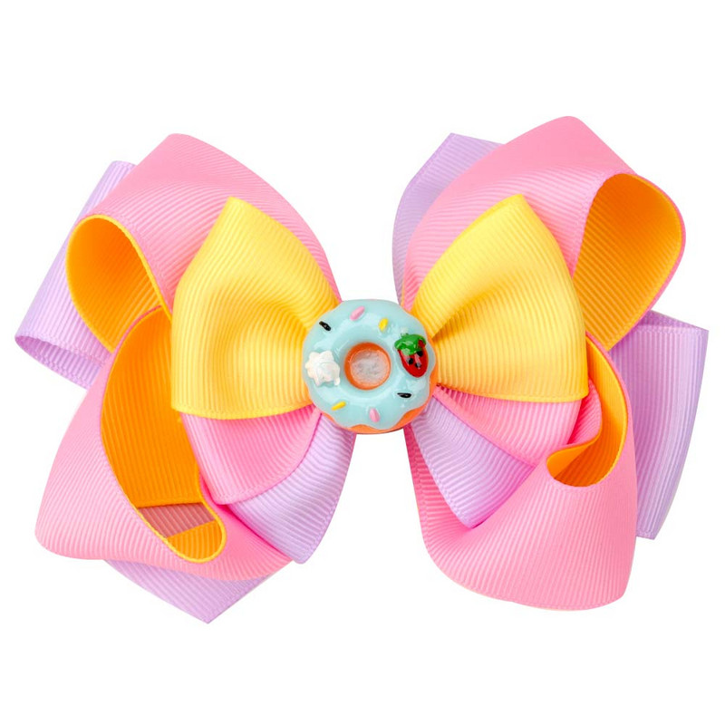 Oaoleer 2021, nova 4,5-inčna butik ručno izrađena šarena vrpca, grosgrain mašna za kosu sa kopčama, dječji butik dodaci za kosu