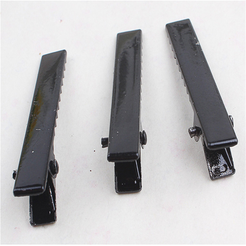 50 vnt. / part. Korėjietiško stiliaus moteriškų plaukų aksesuarai rankų darbo „pasidaryk pats“ plaukų segtukas, paprastas juodas ančiuko plaukų segtukas „Barrette“ plaukų segtukas