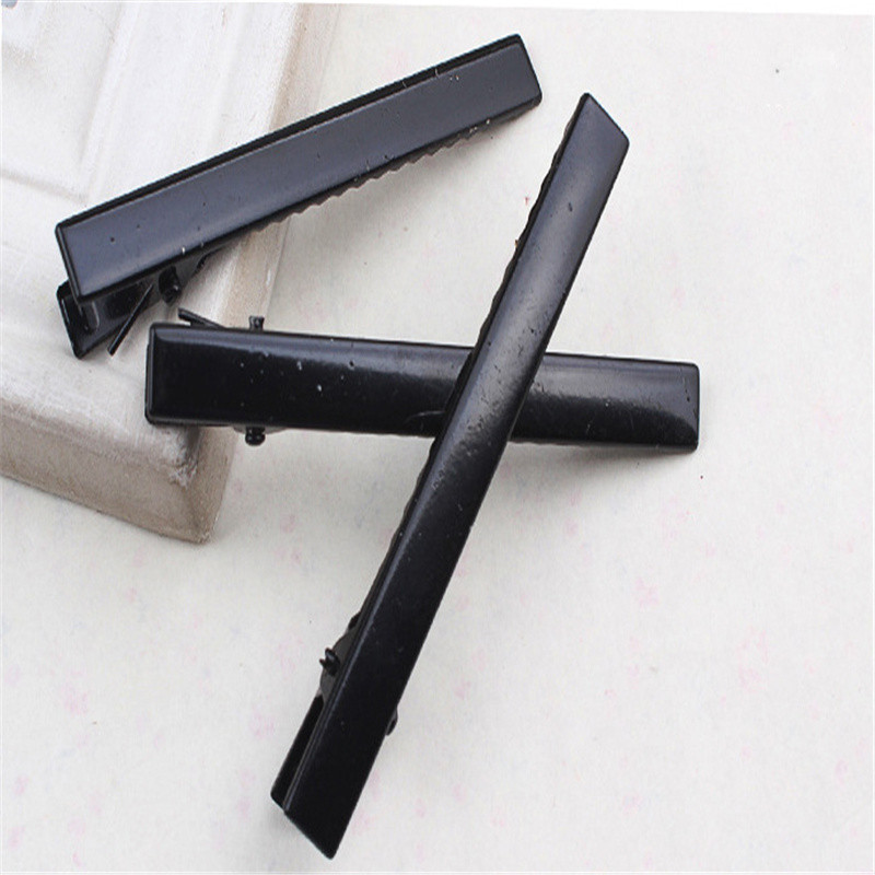 50 vnt. / part. Korėjietiško stiliaus moteriškų plaukų aksesuarai rankų darbo „pasidaryk pats“ plaukų segtukas, paprastas juodas ančiuko plaukų segtukas „Barrette“ plaukų segtukas