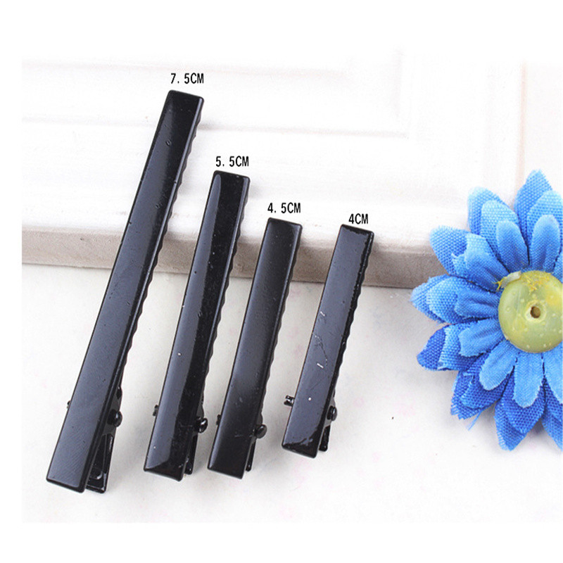 50 vnt. / part. Korėjietiško stiliaus moteriškų plaukų aksesuarai rankų darbo „pasidaryk pats“ plaukų segtukas, paprastas juodas ančiuko plaukų segtukas „Barrette“ plaukų segtukas