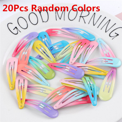 20 db/tétel Színátmenetes cukorka dupla színű hajtű Koreai divat női hajkiegészítők édes BB hajcsattok lányok fejdísz fejfedő