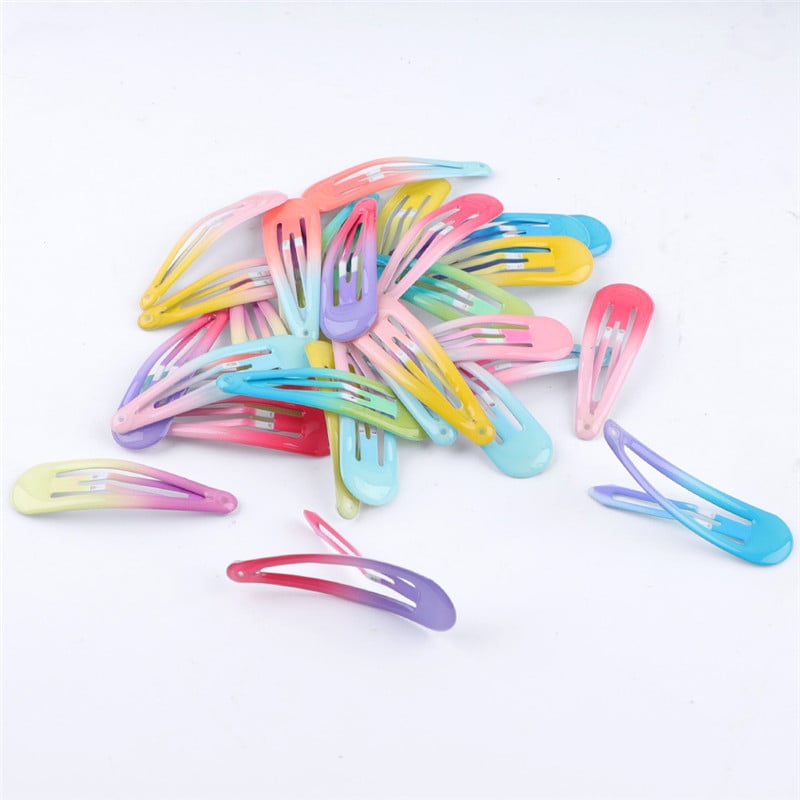 20 db/tétel Színátmenetes cukorka dupla színű hajtű Koreai divat női hajkiegészítők édes BB hajcsattok lányok fejdísz fejfedő