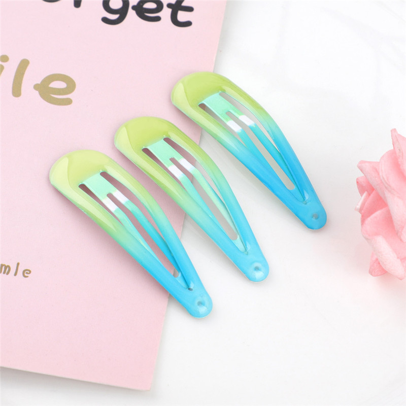 20 db/tétel Színátmenetes cukorka dupla színű hajtű Koreai divat női hajkiegészítők édes BB hajcsattok lányok fejdísz fejfedő