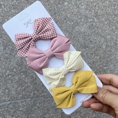 4 bucăți/set 2021 noi agrafe de păr drăguțe pentru fete mici, fundite de păr cu puncte, agrafe pentru copii, agrafe de păr metalice pentru copii, accesorii kawaii