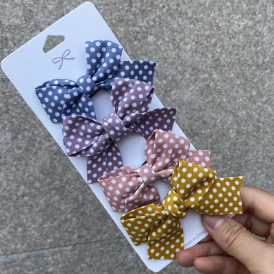 4 bucăți/set 2021 noi agrafe de păr drăguțe pentru fete mici, fundite de păr cu puncte, agrafe pentru copii, agrafe de păr metalice pentru copii, accesorii kawaii