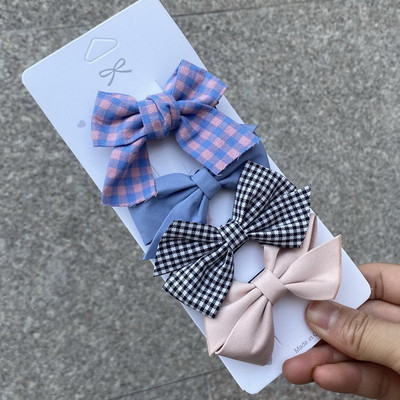 4 bucăți/set 2021 noi agrafe de păr drăguțe pentru fete mici, fundite de păr cu puncte, agrafe pentru copii, agrafe de păr metalice pentru copii, accesorii kawaii