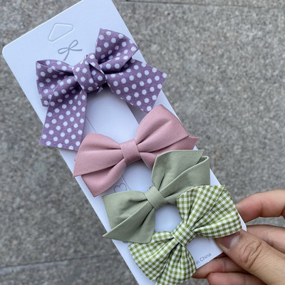 4 bucăți/set 2021 noi agrafe de păr drăguțe pentru fete mici, fundite de păr cu puncte, agrafe pentru copii, agrafe de păr metalice pentru copii, accesorii kawaii