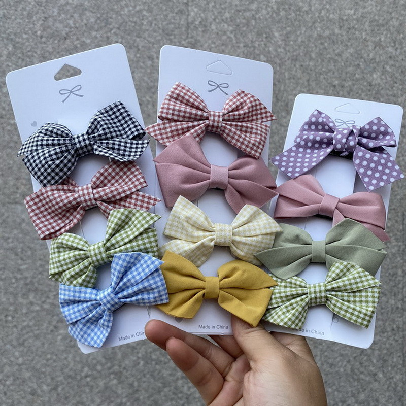 4 bucăți/set 2021 noi agrafe de păr drăguțe pentru fete mici, fundite de păr cu puncte, agrafe pentru copii, agrafe de păr metalice pentru copii, accesorii kawaii