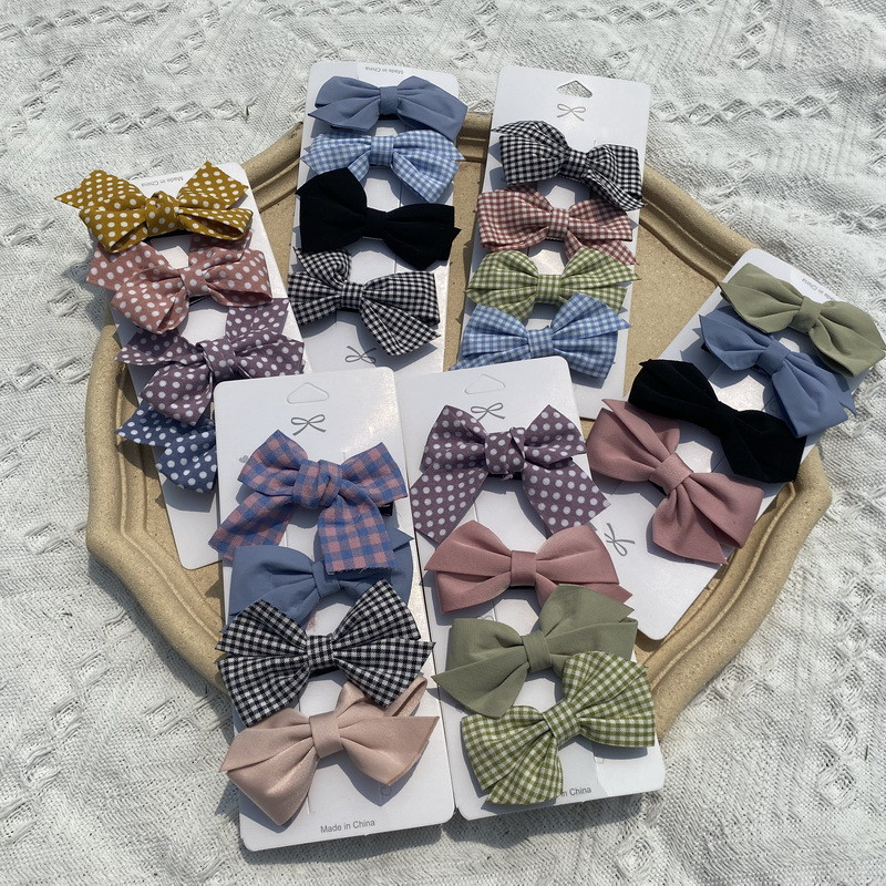 4 bucăți/set 2021 noi agrafe de păr drăguțe pentru fete mici, fundite de păr cu puncte, agrafe pentru copii, agrafe de păr metalice pentru copii, accesorii kawaii