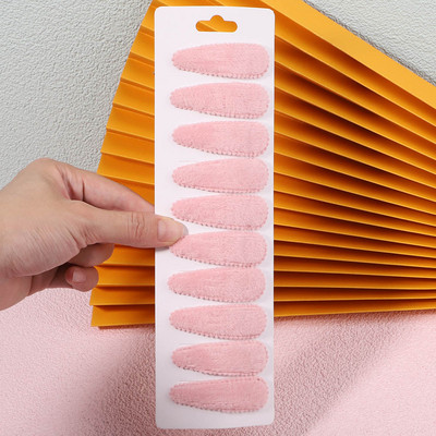 10db/szett női tömör plüss vízcsepp formájú hajkapcsok cuki lányoknak csíptetős Hajtűcsavarok fejfedők gyerekeknek hajkiegészítők