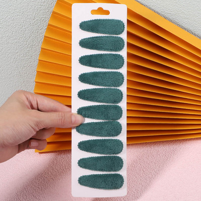 10db/szett női tömör plüss vízcsepp formájú hajkapcsok cuki lányoknak csíptetős Hajtűcsavarok fejfedők gyerekeknek hajkiegészítők