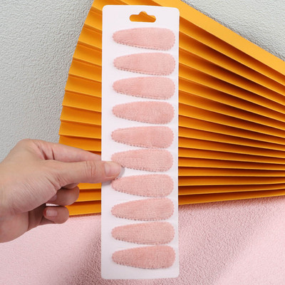 10db/szett női tömör plüss vízcsepp formájú hajkapcsok cuki lányoknak csíptetős Hajtűcsavarok fejfedők gyerekeknek hajkiegészítők