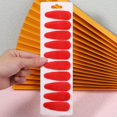 10db/szett női tömör plüss vízcsepp formájú hajkapcsok cuki lányoknak csíptetős Hajtűcsavarok fejfedők gyerekeknek hajkiegészítők