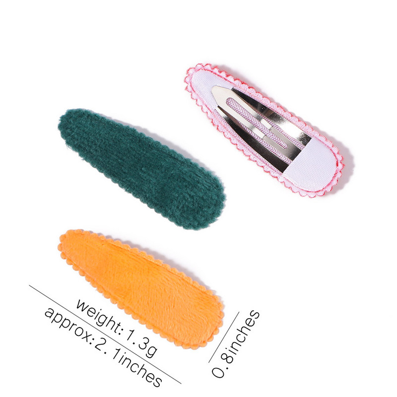 10db/szett női tömör plüss vízcsepp formájú hajkapcsok cuki lányoknak csíptetős Hajtűcsavarok fejfedők gyerekeknek hajkiegészítők