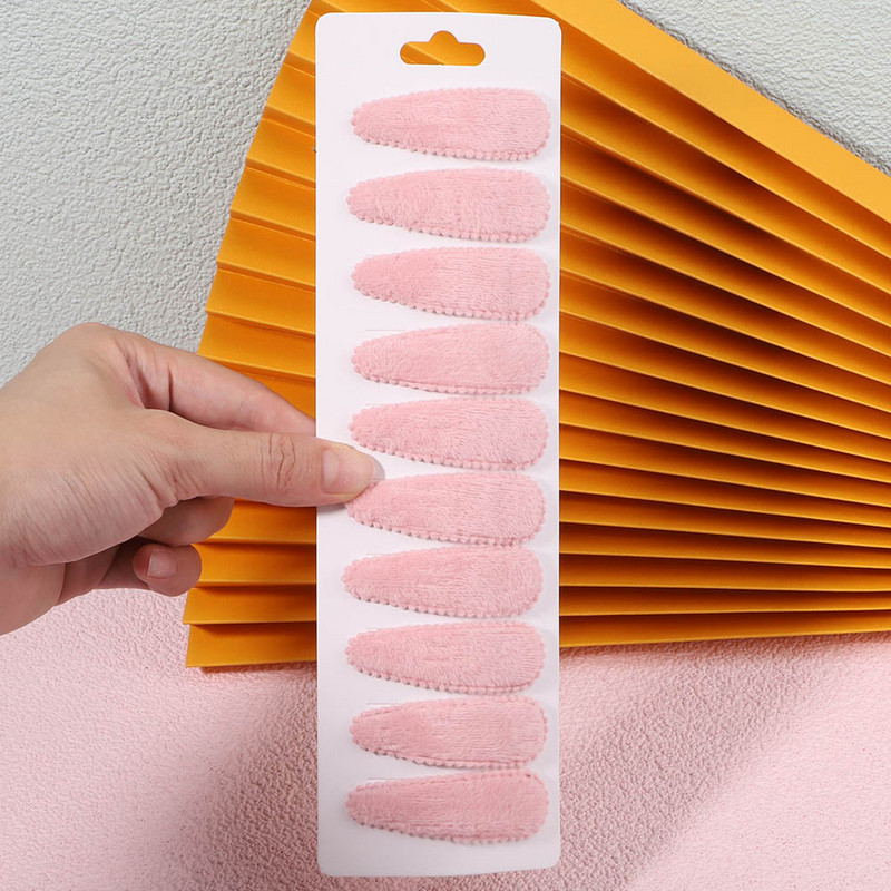 10db/szett női tömör plüss vízcsepp formájú hajkapcsok cuki lányoknak csíptetős Hajtűcsavarok fejfedők gyerekeknek hajkiegészítők