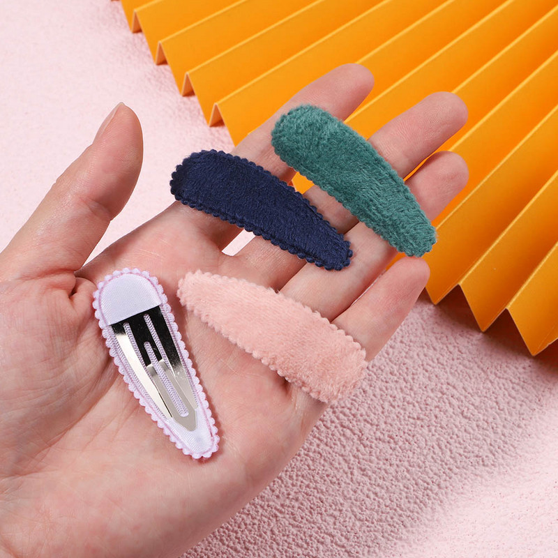 10db/szett női tömör plüss vízcsepp formájú hajkapcsok cuki lányoknak csíptetős Hajtűcsavarok fejfedők gyerekeknek hajkiegészítők