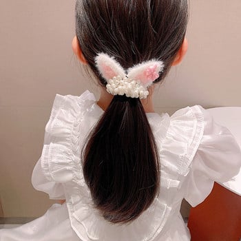 1 ΤΕΜ. Cat Ear Pearl Girls Χαριτωμένα Παιδικά Ελαστικά Μαλλιά Παιδικά Γραβάτες Μαλλιών Πριγκίπισσα Αξεσουάρ Μαλλιών Βρεφικά Καπέλα