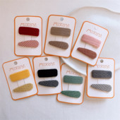 2 komada nove korejske slatke djevojke, princeze, ukosnice od tkanine, dodaci za kosu, modni dječji vuneni kvadratni ukras za glavu s kopčom