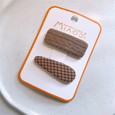 2 komada nove korejske slatke djevojke, princeze, ukosnice od tkanine, dodaci za kosu, modni dječji vuneni kvadratni ukras za glavu s kopčom