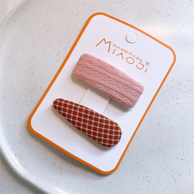 2 komada nove korejske slatke djevojke, princeze, ukosnice od tkanine, dodaci za kosu, modni dječji vuneni kvadratni ukras za glavu s kopčom