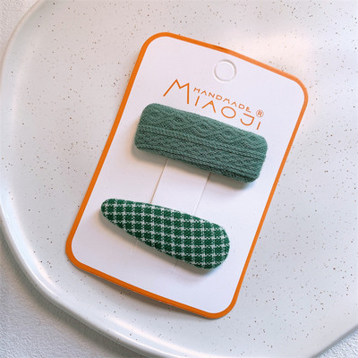 2 komada nove korejske slatke djevojke, princeze, ukosnice od tkanine, dodaci za kosu, modni dječji vuneni kvadratni ukras za glavu s kopčom