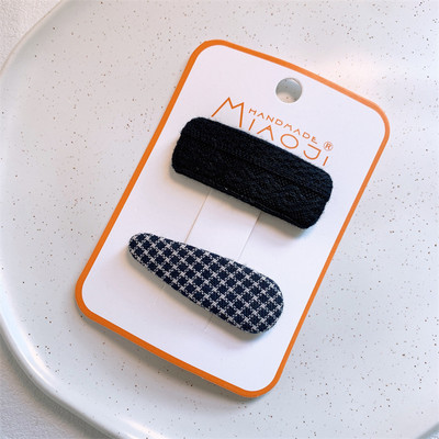 2 komada nove korejske slatke djevojke, princeze, ukosnice od tkanine, dodaci za kosu, modni dječji vuneni kvadratni ukras za glavu s kopčom