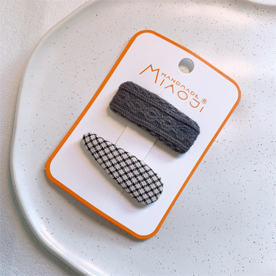 2 komada nove korejske slatke djevojke, princeze, ukosnice od tkanine, dodaci za kosu, modni dječji vuneni kvadratni ukras za glavu s kopčom