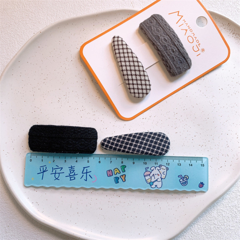 2 komada nove korejske slatke djevojke, princeze, ukosnice od tkanine, dodaci za kosu, modni dječji vuneni kvadratni ukras za glavu s kopčom