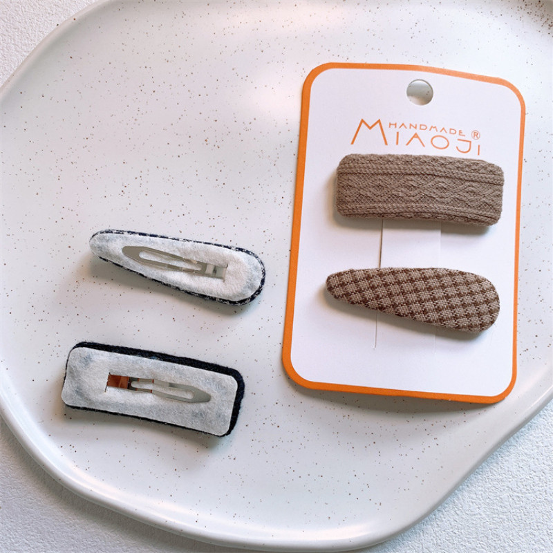 2 komada nove korejske slatke djevojke, princeze, ukosnice od tkanine, dodaci za kosu, modni dječji vuneni kvadratni ukras za glavu s kopčom