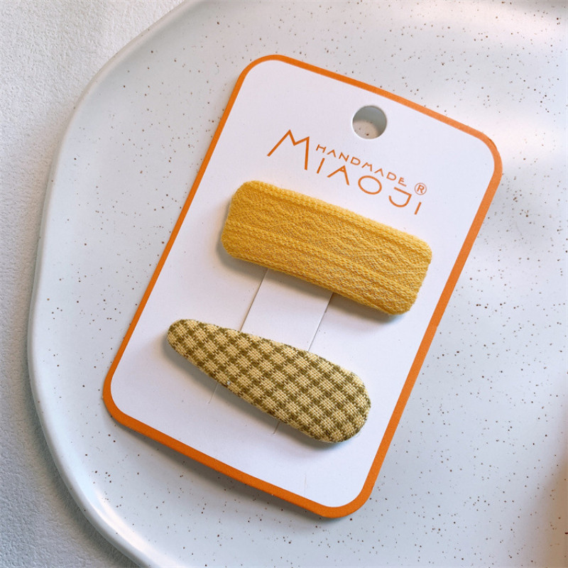 2 komada nove korejske slatke djevojke, princeze, ukosnice od tkanine, dodaci za kosu, modni dječji vuneni kvadratni ukras za glavu s kopčom