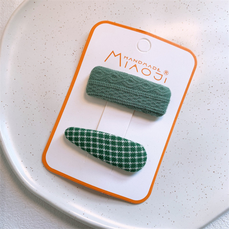 2 komada nove korejske slatke djevojke, princeze, ukosnice od tkanine, dodaci za kosu, modni dječji vuneni kvadratni ukras za glavu s kopčom