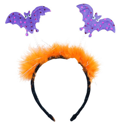 Gyerekek halloween éjszakai öltözködés haj karika lány fiú toll tavaszi tekercs sütőtök denevér hajgumi Ünnepelj Halloween Party Cosplay