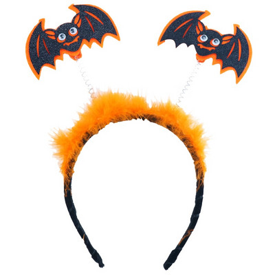 Gyerekek halloween éjszakai öltözködés haj karika lány fiú toll tavaszi tekercs sütőtök denevér hajgumi Ünnepelj Halloween Party Cosplay