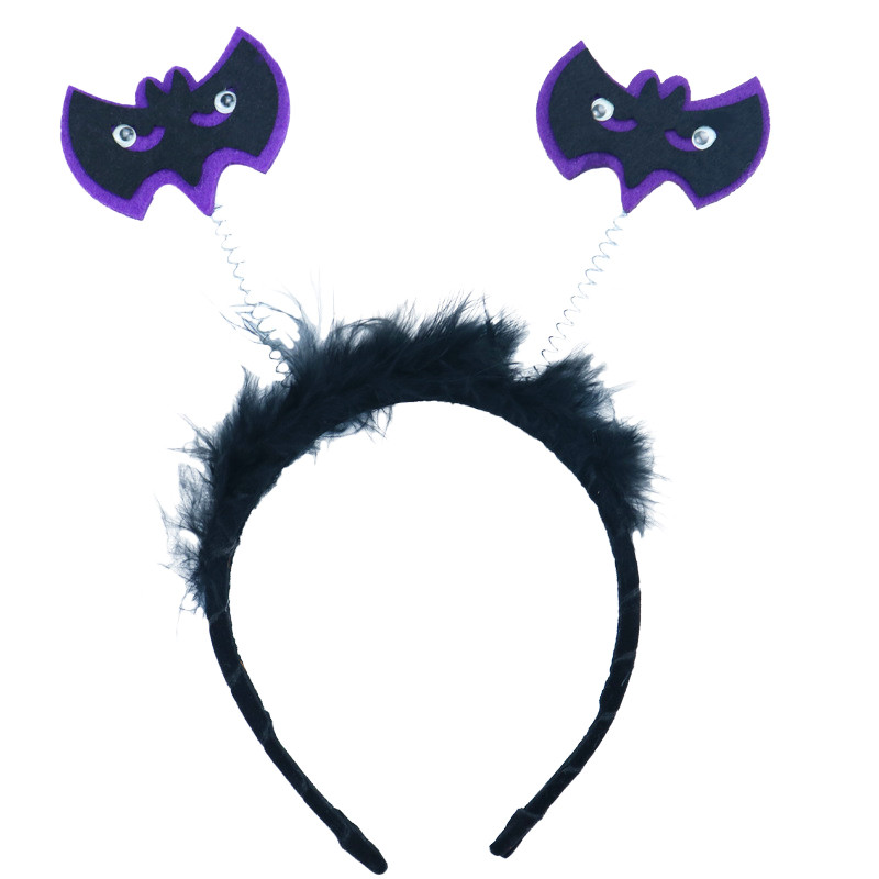 Gyerekek halloween éjszakai öltözködés haj karika lány fiú toll tavaszi tekercs sütőtök denevér hajgumi Ünnepelj Halloween Party Cosplay