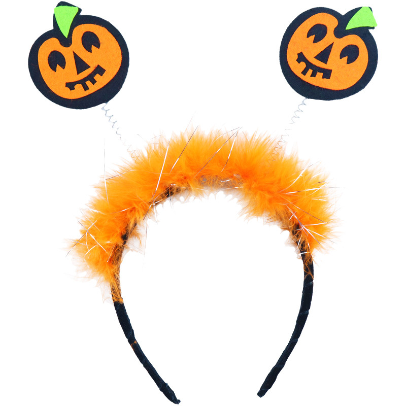 Gyerekek halloween éjszakai öltözködés haj karika lány fiú toll tavaszi tekercs sütőtök denevér hajgumi Ünnepelj Halloween Party Cosplay