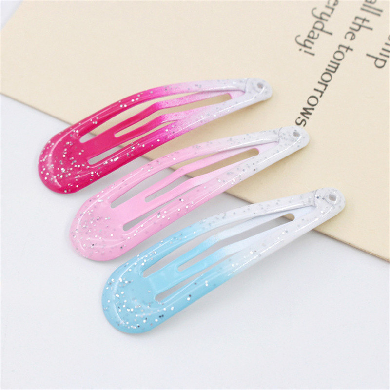 20 vnt./pora Plaukų aksesuarai Milteliai Varvantys plaukų segtukai Gradiento spalva Barrette Korėjos plaukų segtukai Dažai Galvos apdangalai Plaukų segtukai mergaitėms