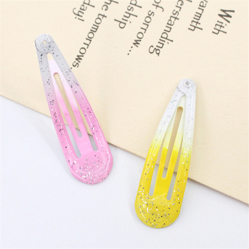 20 vnt./pora Plaukų aksesuarai Milteliai Varvantys plaukų segtukai Gradiento spalva Barrette Korėjos plaukų segtukai Dažai Galvos apdangalai Plaukų segtukai mergaitėms