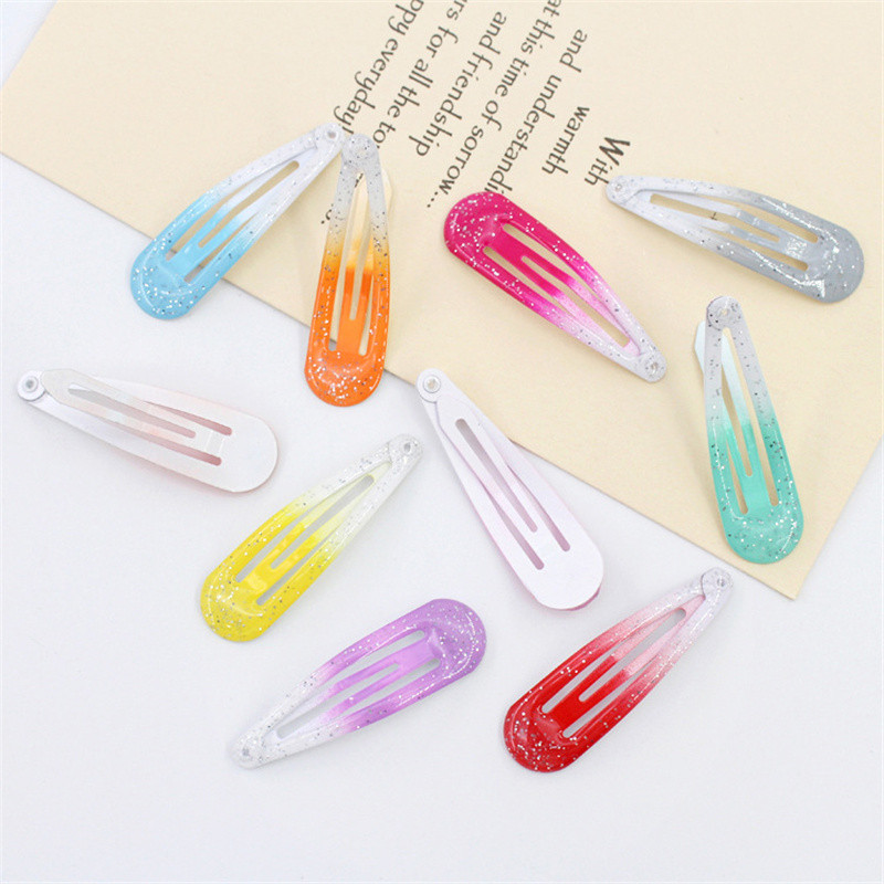 20 vnt./pora Plaukų aksesuarai Milteliai Varvantys plaukų segtukai Gradiento spalva Barrette Korėjos plaukų segtukai Dažai Galvos apdangalai Plaukų segtukai mergaitėms