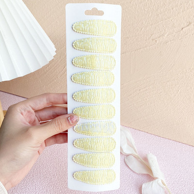 10Pcs/Set Čipkasti Pamuk Slatki Basic Snap BB kopča Jednobojna Bobby Ukosnica Obična prugasta Pokrivala za glavu za djecu Dodaci za kosu Poklon