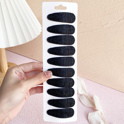 10Pcs/Set Čipkasti Pamuk Slatki Basic Snap BB kopča Jednobojna Bobby Ukosnica Obična prugasta Pokrivala za glavu za djecu Dodaci za kosu Poklon