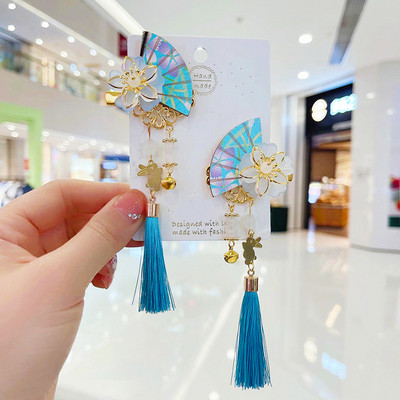 Dječji dodaci za kosu super vila s resicama tresti ukosnice za djevojčice starinski dodaci za kosu Princess vjetar vrpca patka kljun kopča