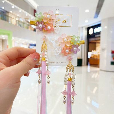 Dječji dodaci za kosu super vila s resicama tresti ukosnice za djevojčice starinski dodaci za kosu Princess vjetar vrpca patka kljun kopča