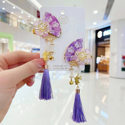 Dječji dodaci za kosu super vila s resicama tresti ukosnice za djevojčice starinski dodaci za kosu Princess vjetar vrpca patka kljun kopča