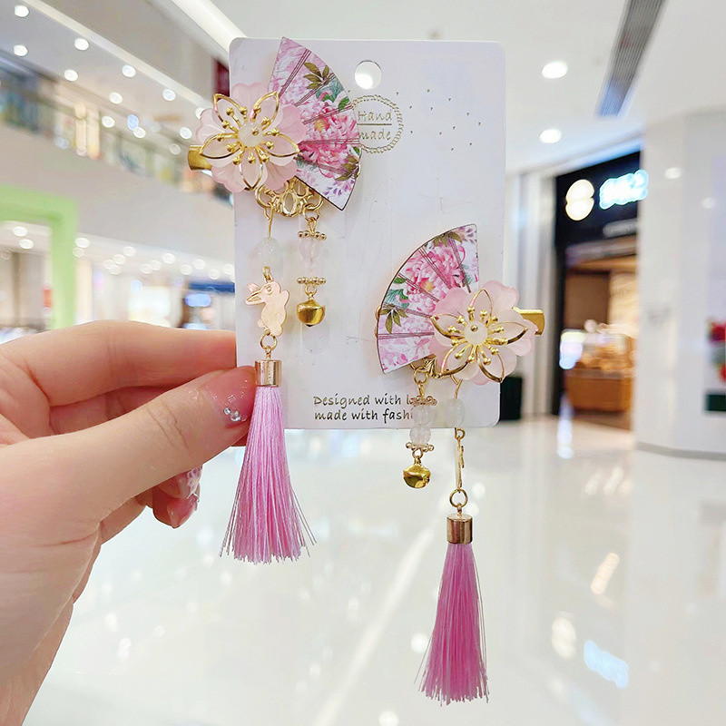 Dječji dodaci za kosu super vila s resicama tresti ukosnice za djevojčice starinski dodaci za kosu Princess vjetar vrpca patka kljun kopča