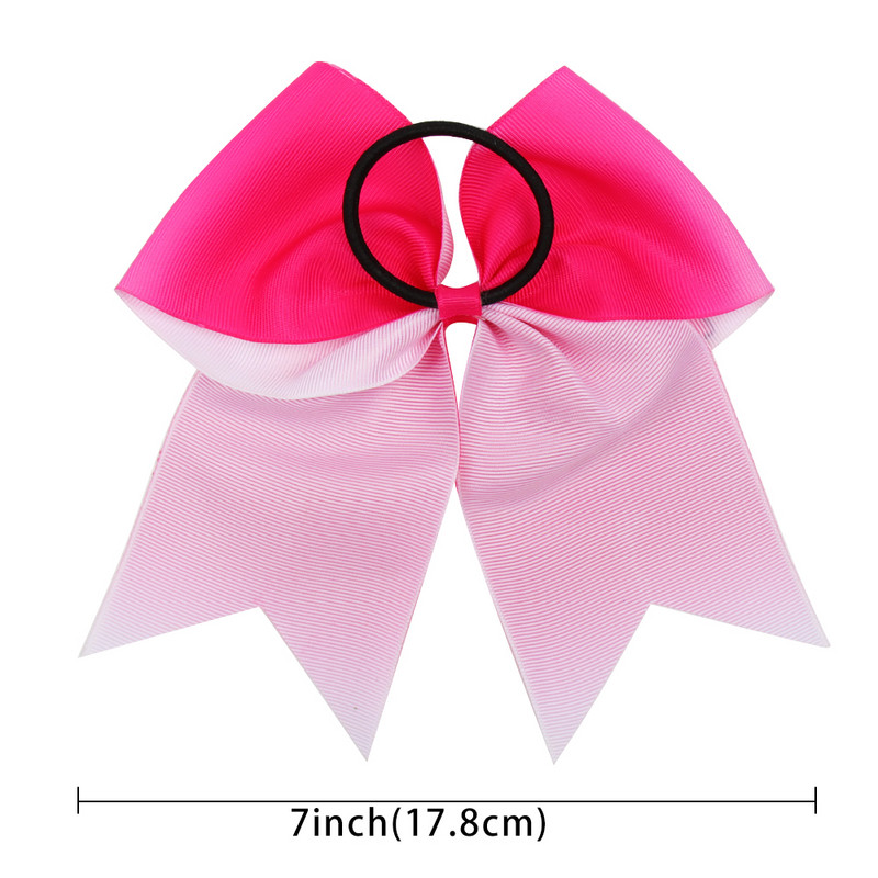 7" Cheer Bows Mell Cancel Awareness Haj masni lányoknak Rózsaszín csillogó szalag Bowknot elasztikus hajpánt Kézzel készített hajkiegészítők